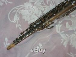 1926 Conn New Wonder Chu Bb Soprano Sax / Saxophone, Argent, Pièces Grand
