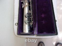 1927 Buescher True Tone Bb Silver Plated Soprano Sax Orig Pads, Museum Quality