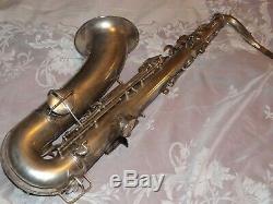 1927 Conn New Wonder Chu Tenor Sax / Saxophone, Argent, Rouleau, Pièces Grand