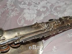 1927 Conn New Wonder Chu Tenor Sax / Saxophone, Argent, Rouleau, Pièces Grand