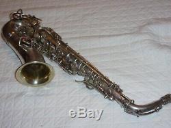 1927 Conn New Wonder II Chu Sax Alto / Saxophone, Argent, Pièces Grand
