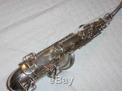 1927 Conn New Wonder II Chu Sax Alto / Saxophone, Argent, Pièces Grand