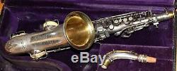 1928 Conn New Wonder II Chu Berry Argent Plaqué Alto Sax