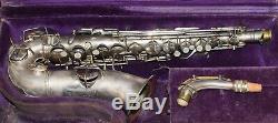 1928 Conn New Wonder II Chu Berry Argent Plaqué Alto Sax