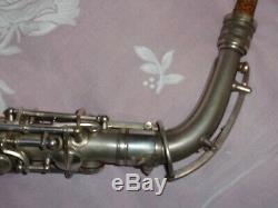 1928 Conn New Wonder II Chu Sax Alto / Saxophone, Argent, Pièces Grand