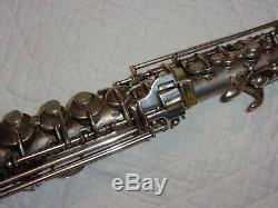 1929 York Bb Soprano Sax / Saxophone, Argent, Pièces Grand