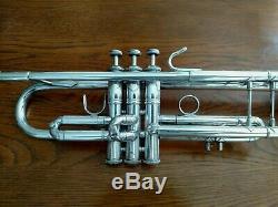 1995 Argent Plaqué Bach Stradivarius Professional 37 ML Trompette Avec Étui