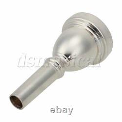 5pcs Professional Silver Plated Large Tuba Horn Mouthpiece Instrument De Musique