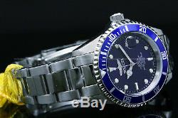 9204obinvicta Pro Diver Coin Edge Lunette Cadran Bleu Bracelet En Acier Inoxydable Montre