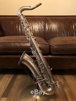 Argent 1923 Buescher Vrai Tone Tenor Saxophone Original Snaps Cas Pads Frais