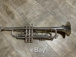 Argent Plaqué Bach Stradivarius 37 Professional Trompette W Cas