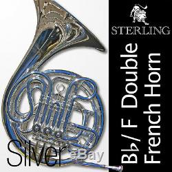 Argent Plaqué Bb / F Double Sterling Françaises Horn Pro Qualité Marque Nouveau