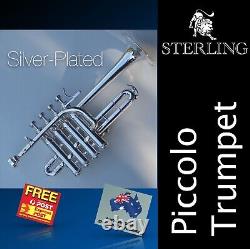 Argent Plaqué Sterling Pro Bb Piccolo Trumpet. Swtr-377s. Message Express Gratuit