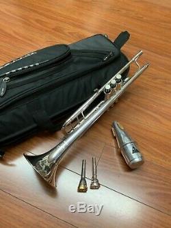 Argent Plaqué Yamaha Xeno Ytr-8335 Professional Trompette W Cas