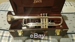 Bach 19037 Stradivarius Série 50e Anniversaire Bb Trompette 190s37 Argent
