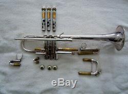 Bach Stradivarius Professional C Trompette D'argent Plaque 229 De Bell 25a Branche D'embouchure