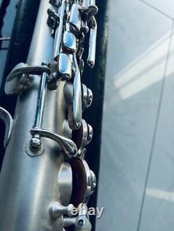 Beau Vintage Frank Holton Soprano Saxophone Original Argent Placage Intact