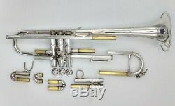 Belle 1994 Argent Plaqué Bach Stradivarius 72 Professional Trompette / Original Cas
