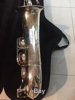 Belle Lourd Argent Plaqué Rampone Cazzani R1 Jazz Saxophone Ténor Excellent