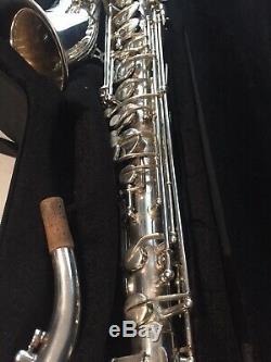 Belle Lourd Argent Plaqué Rampone Cazzani R1 Jazz Saxophone Ténor Excellent