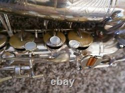 Buescher Aristocrat Series II Silver Plaqué Big B Alto Saxophone Norton Springs