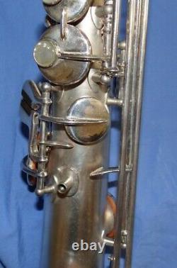 Buescher Tipped Bell Bb Silver Placé Soprano Sax Very Rare