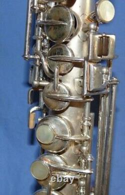 Buescher Tipped Bell Bb Silver Placé Soprano Sax Very Rare