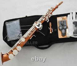 Café Satin Argent Pipe Soprano Saxophone 2022 Saxello USA Weibster Sax Wss-651