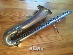 Cg Conn Silver Bass Saxophone