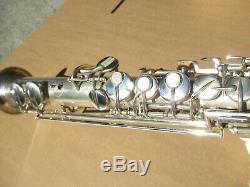 Conn Argent Bb Saxophone Soprano 1925 Circa Excellent Son Vintage