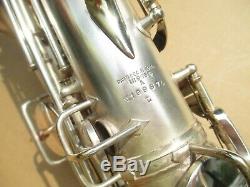 Conn Argent Eb Saxophone Circa 1928 Exceptionnellement Nice Orgl Cond