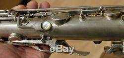 Conn New Wonder II 1926 Saxophone Ténor, Plaque D'argent, Récemment Rénové