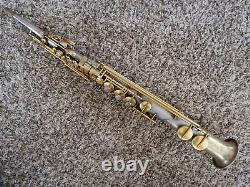 Conn New Wonder II Bb Soprano Saxophone 1929 Silver Plate Gold Plaqué Touches 226k