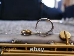 Conn New Wonder II Bb Soprano Saxophone 1929 Silver Plate Gold Plaqué Touches 226k