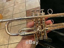 Conn Vintage Professionnel Bb Trompette One 1br-46 Brass Rose Bell Avec Extras