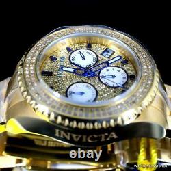 Femmes Invicta Pro Diver 1.39ctw Diamond Pave Gold Plad Steel 38mm Watch New