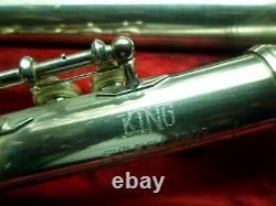 Flûte King Sterling Argent Pro Avec Embout En Or 24k (217447). 14,7 Oz