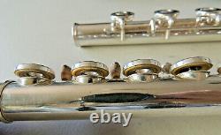 Gemeinhardt 3sb Custom Silver Flûte Ser 707876 Plaque À Lèvres En Or Bon État