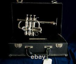 Getzen Capri Piccolo Trompette Avec Case Et Bb Et A Leadpipes, Silver Plaqué