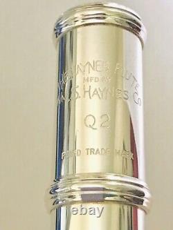 Haynes Q-series Q2 Flûte D'argent Sterling Avec Mécanisme E Split-14k Riser-c# Trill