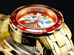Invicta Hommes 48mm Pro Diver Scuba LIM Ed Avengers Iron Man 18k Gold Plated Watch