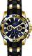 Invicta Men’s Pro Diver Chrono 100m Gold Plated Case Black Silicone Watch 22313
