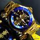 Invicta Pro Diver Ghost Bridge 47mm Gold Plated Steel Mechanical Blue Watch Nouveau