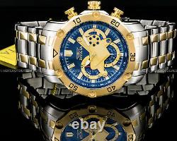 Invicta Pro Diver Scuba 3.0 Chronograph Blue Dial 2-tone Gold Plated Tachy Watch