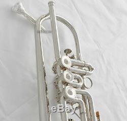 Jinbao Professional Valves Rotatives Trompette Argent Plaqué Nickel B-corne Neuf