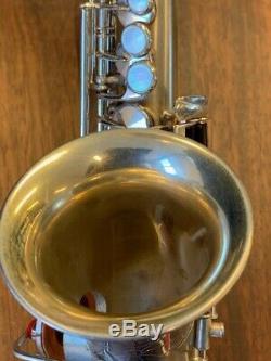 King Courbe Soprano Saxophone Nr 123986 En Argent Repadded Perfect Ships Gratuit