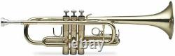 New Mensh Vente Nickel Plated- Flat-c Trumpet Free Hard Case+ Bouchette