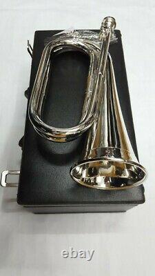 New Professional Army Bb Bugle Silver Plated Tune Capable / Militaire Bb Bugle Silver