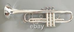 Nice Silver Plated Bach Stradivarius Model 37 Professional Trumpet W Bach Case