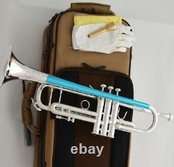 Nouveau Professionnel Taishan Argent Plaqué Trumpet Horn B-plat 4-7/8 Bell Free Ship